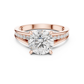 Split Band Pave Solitaire - All Shape
